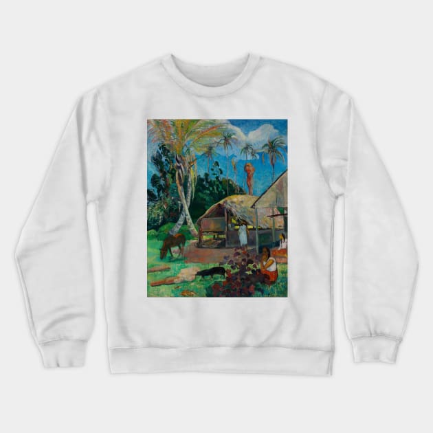 The Black Pigs by Paul Gauguin Crewneck Sweatshirt by Classic Art Stall